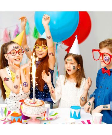 Qpout Hippie Flower Temporary Tattoos - 20PCS Love & Peace Sign Stickers for Adults & Kids | Trendy Hippie Accessories & Party Favors - Buy Online on GoSupps.com