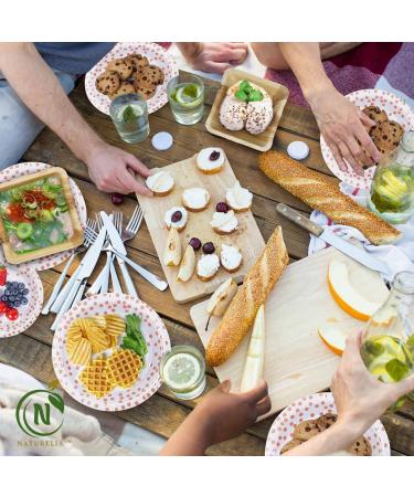 Naturelia 4-Inch Square Palm Leaf Disposable Bowls- Faux Wood Style Dinnerware Soup and Salad Bowl Set - 25-Pack Bundle - Microwave Oven and Freezer Safe 25 4 inch - Buy Online on GoSupps.com