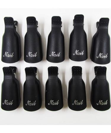 Nail Polish Remover Clips Set with Metal Cuticle Pusher - UV Gel Soak Off Caps for Easy Manicure & Pedicure - Buy Online on GoSupps.com