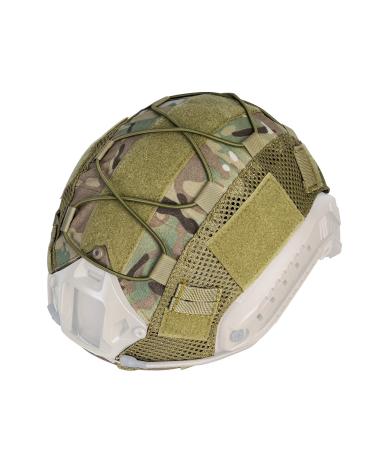 IDOGEAR Tactical Helmet Cover for Fast Helmet Multicam Helmet Cover for Airsoft Helmet in Size M/L, Military Paintball Hunting Shooting Gear - 500D Nylon - Without Helmet A:Multi-camo