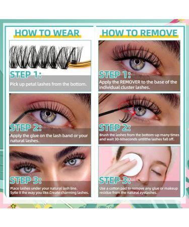 DIY Lash Extension Kit - Tulip | Individual Wispy Cluster Lashes Bond & Seal Remover & Applicator for At-Home Lash Extensions - Buy Online on GoSupps.com