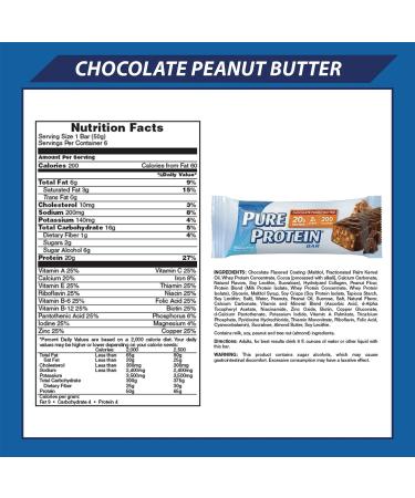 High Protein Chocolate Peanut Butter Bars - Nutritious Low Sugar Gluten Free Snacks - Pack of 6 for Energy Boost - Buy Online on GoSupps.com
