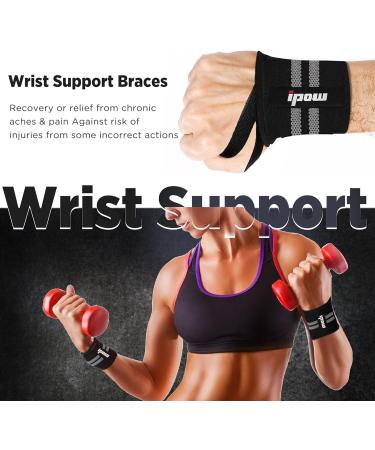 IPOW 2 Wrist Band for Joint Support - Adjustable & Breathable Wrist Support for Sports Fitness Bodybuilding - Available in Black Red Orange Gray - Buy Online on GoSupps.com