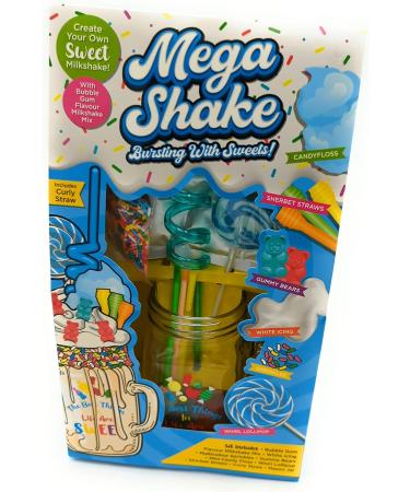 Make Your Own Magical Mega Milkshake Mix With Candy Floss Icing Sprinkles Gummy Bears Whirl Pop And Sherbet Straws Includes Decorated Mason Jar - Mothers Day Gifts - Christmas Sweets - Bubblegum - Buy Online on GoSupps.com