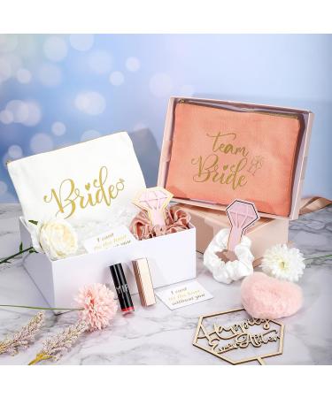Stylish Bride Present JGA Party Accessories - 24-Piece Bridal Headband & Makeup Bag Set for Weddings & Engagements - Buy Online on GoSupps.com
