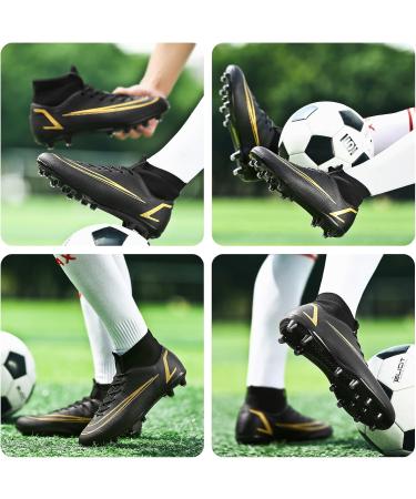 ASOCO DREAM High-Top Soccer Shoes for Men & Boys | Professional Stollen Football Shoes | Outdoor Athletics & Training | Size 36 EU - Black - Buy Online on GoSupps.com
