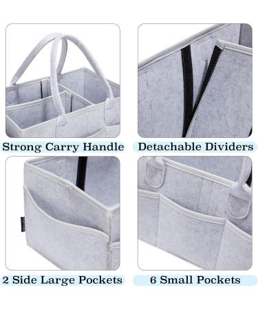 Huhynn Pet Care Bag - Silver Gray Organizer for Dog Accessories & Fur Care | Ideal for Outdoor Travel - Buy Online on GoSupps.com