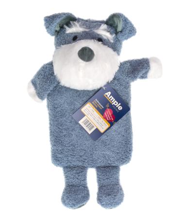 Hot Water Bottle 1 Litre | Available in Schnauzer Koala Penguin and Sloth | Cute and Cuddly Plush Animal Water Bottles for Adults and Kids (Stanley The Schnauzer)