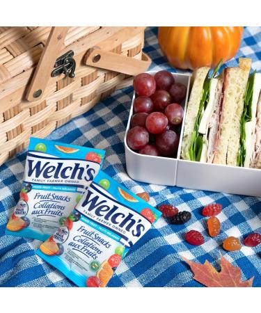 Welch's Fruit Snacks Mixed Fruit & Berries 'N Cherries Bulk Pack Gluten Free Individual Single Serve Bags 22g (Pack of 72) - Buy Online on GoSupps.com