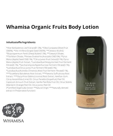 Whamisa Organic Fruits Body Lotion - Award-Winning Korean Skincare | Rich in Vitamins & Antioxidants | Test Winner 2022 | 510ml K-Beauty - Buy Online on GoSupps.com