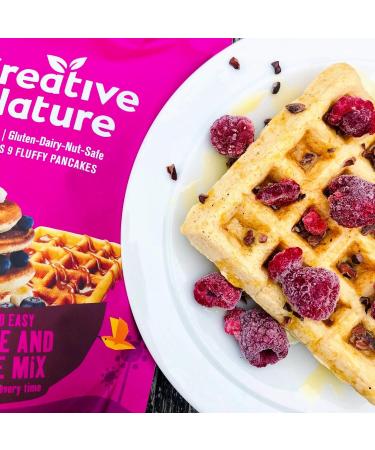 Creative Nature Gluten Free Pancake & Waffle Mix - 266g | Vegan & Free from Allergens - Buy Online on GoSupps.com