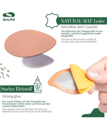 Sulpo Drop-Shaped Orthopedic Insoles for Flat Feet - Leather Midfoot Pelots Self-Adhesive Size 38-40 - Comfort & Support for All-Day Relief - Buy Online on GoSupps.com