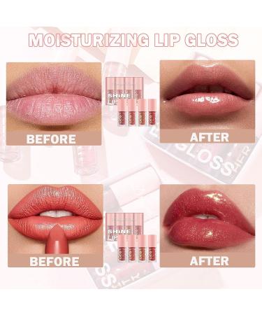 Hydrating Lip Gloss Set for Women - Plumping, Moisturizing, and Waterproof Lip Care in 4 Shades (Set A) - Buy Online on GoSupps.com