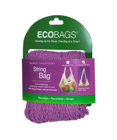 ECOBAGS Market Collection String Bag Long Handle 22 in Raspberry 1 Bag
