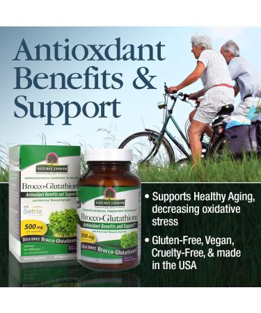 Nature's Answer Brocco Glutathione - 60 Vegetarian Capsules with Organic Broccoli Sprouts - Buy Online on GoSupps.com