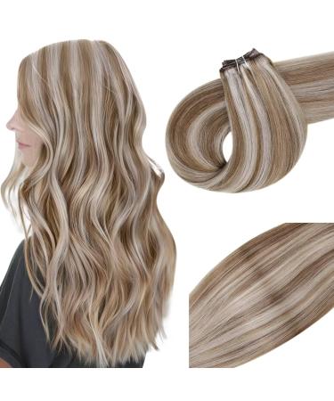 Vivien extensions tressen real hair blond treat extensions real hair ash brown with platinum blonde extensions tress real hair 50cm 100g 20 inch #p8/60 20 zo11 2-1 brown #8/60