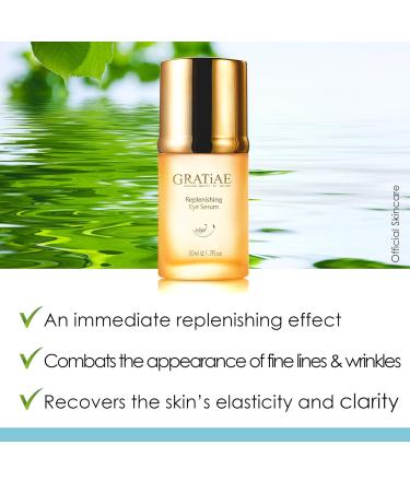 Gratiae Organics Replenishing Eye Serum - Anti-Aging Treatment 1.02 oz International Shipping Available - Buy Online on GoSupps.com