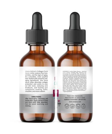 Alozera Retinol Collagen Serum with Stem Cells for Face & Neck Anti Aging Wrinkle Serum for Firmer Tighter Smoother & Renewed Skin Concentrated Gentle & Effective Day & Night - Buy Online on GoSupps.com