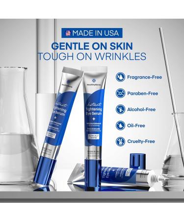 HealthyDerm Anti-Aging Skincare Bundle Instant Tightening Eye Serum + Super Vitamin C Serum Firms Smooths & Brightens Reduces Wrinkles & Eye Bags Made in USA - Buy Online on GoSupps.com
