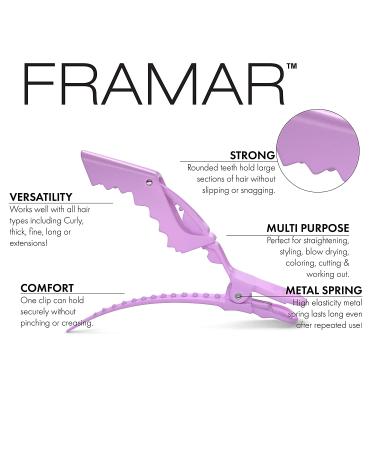 Framar Pastel Alligator Hair Clips 10 Pack - Professional Hair Styling Clips for Salon Use - Buy Online on GoSupps.com
