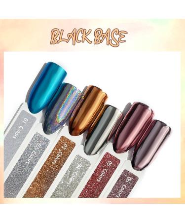 LEDSUUEI 6 Chrome Nail Powders Chrome Glitter Powder Super Mirro Effect Neon Glassy Pearl Effect Pigments for Nail Art and Nail Design Starter Easy to Use - Buy Online on GoSupps.com