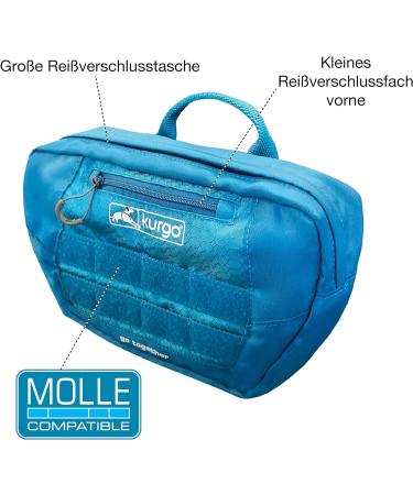 KURGO RSG Saddle Bag for Dogs - Blue 1-Pack | Compatible with RSG Whirls & Belts | Two Zip Pockets for Easy Storage - Buy Online on GoSupps.com