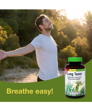 Herbs Etc. Lung Tonic - Lung Supplement for Bronchial Support - Healthy Breathing Support with Mullein Horehound & Grindelia - 120 Softgels - 2 Pack 120 Count (Pack of 2) - Buy Online on GoSupps.com