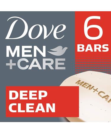 Dove Men+Care Moisturizing Body & Face Bar Soap - Deep Clean Formula, 3.75 oz, 6 Bars - Buy Online on GoSupps.com