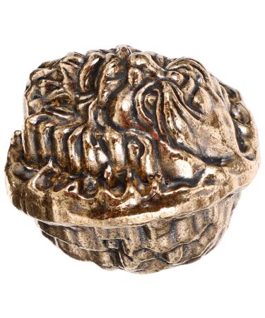 DEARMAMY Hand Exercise Walnut Chinese Walnut Small Walnut Ball Brass Chinese Decor Vintage Copper Decor