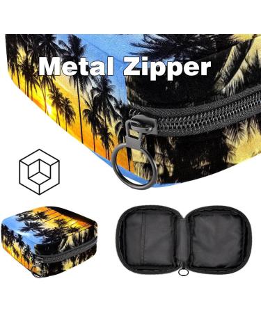 Colorful Coconut Palm Sunset Portable Storage Bag for Women & Teens - Perfect for Menstrual Cups & Breastfeeding Pillows - Buy Online on GoSupps.com