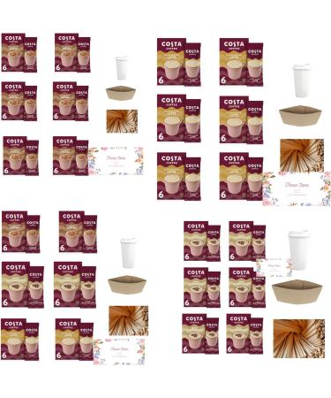 Temas Costa Coffee Instant Coffee Sachets Bundled With Reusable Coffee Cup Sleeves & Coffee Stirrers | Millionaire Mocha | Coffee Gifts (Millionaire Mocha) - Buy Online on GoSupps.com