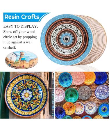 12-Pack Audab 12 Inch Unfinished Wood Circles for Crafts - Wooden Rounds for DIY Projects, Door Hanger, Wood Burning - Buy Online on GoSupps.com