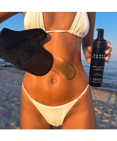 Rose & Caramel Velvety Dark Olive Self Tanning Mousse 200ml | Darkest Self Tanning Foam - Zero Orange Tones | Buy Internationally - Buy Online on GoSupps.com