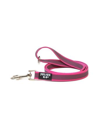 IDC Color & Gray rubberized leash 20 mm x 1.2 m with loop and O-ring pink-gray Pink-gray 20 mm x 1.2 m (with loop and O-ring)