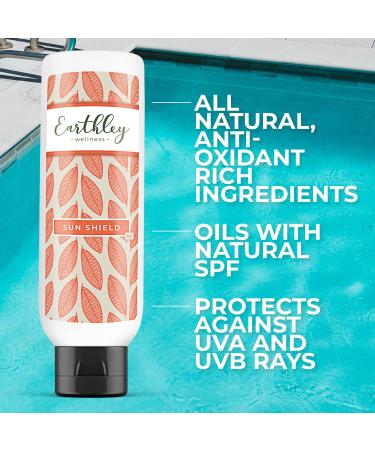 Earthley Wellness All Natural Sun Shield - Protective Lotion Against Cellular Damage - Soothes and Nourishes Skin - Blocks Free Radicals - 6oz - Buy Online on GoSupps.com
