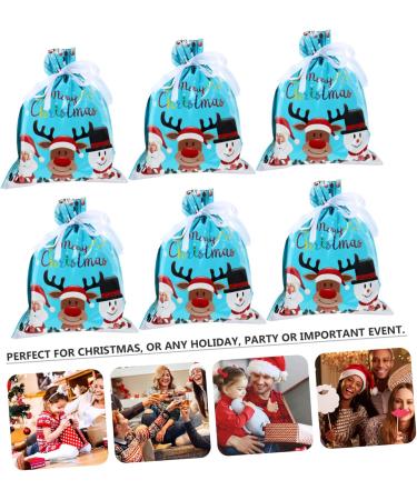 SEWOART 6 Pcs Biscuit Drawstring Bag Candy Bags Santa Bags Drawstring Candy Bag Child Christmas Bag - Buy Online on GoSupps.com