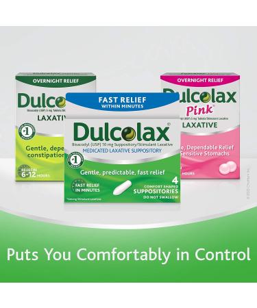 Dulcolax Stimulant Laxative Suppositories 16ct - Fast Relief Bisacodyl 10mg | International Shipping - Buy Online on GoSupps.com