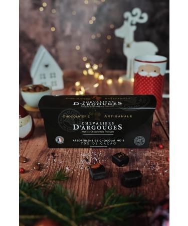 CHEVALIERS D'ARGOUGES French Master Chocolatiers - Assortment of dark chocolates 70% - Ballotin tasting 365g - Buy Online on GoSupps.com