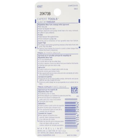 Maybelline Slant Tip Tweezer - Expert Tools for Precise Hair Removal - Buy Online on GoSupps.com