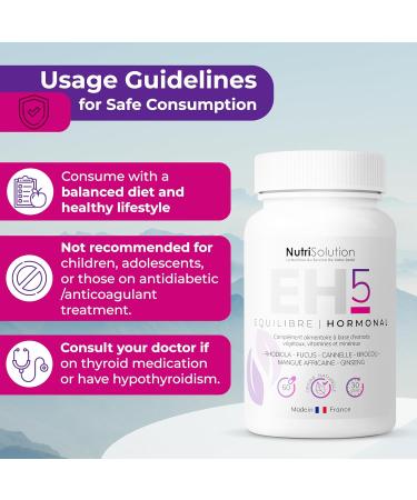 Hormonal Balance 5 by NutriSolution | Dietary Supplement Slimming Energy Hormones to Promote Natural Weight Loss | Made in France | 60 Capsules - Buy Online on GoSupps.com