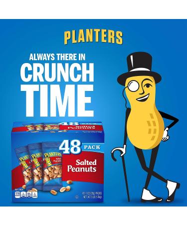 PLANTERS Salted Peanuts 1 oz. Bags (48 Pack) - Sea Salt Snack Size Peanuts - Convenient Kosher Snacking On the Go - Buy Online on GoSupps.com
