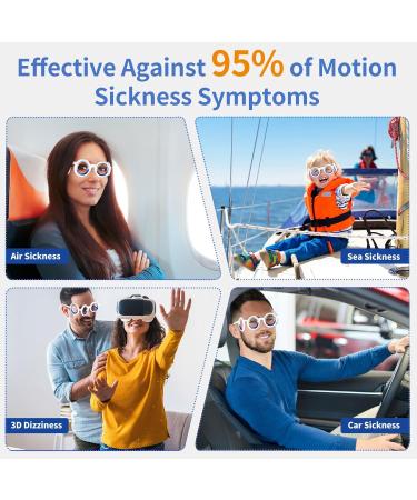 Hion Anti-Motion Sickness Smart Glasses Ultra-Light Portable Nausea Relief for Travel Sports & Gaming - Buy Online on GoSupps.com