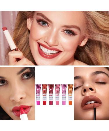  Euyehn Peel-off matte lip gloss - 6x Long-lasting stain Waterproof makeup lip gloss for women Waterproof peel-off lip gloss for meetings - Buy Online on GoSupps.com