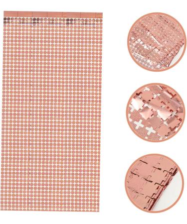 Ciieeo Square Tinsel Curtain - Rose Gold Metal Decor for Prom Disco Parties & Weddings | 200x100CM Fringe Trim Backdrop & Birthday Decorations - Buy Online on GoSupps.com