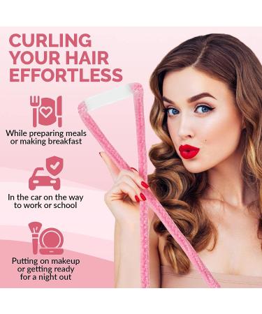 Jelly Curls Blue Gel Curler for Damage-Free Long Hair - Heatless Alternative to Curling Rods (Pink) - Buy Online on GoSupps.com