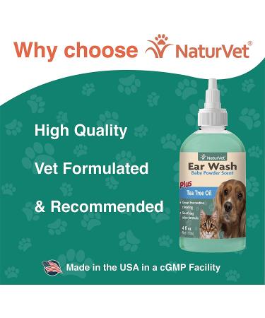 Tea Tree Oil Ear Wash 4 oz | Aloe & Baby Powder Scent | Gentle Ear Cleaner - Buy Online on GoSupps.com