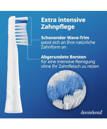Demirdental Brush Heads for Oral-B Pulsonic - Extra Clean Hard Brush Heads 4 Pack - International Shipping Available - Buy Online on GoSupps.com