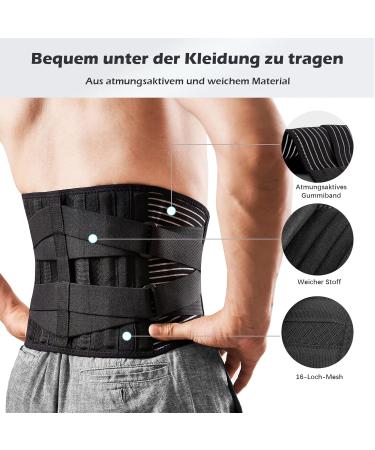 Freeetoo Back Bandage with Support Struts - Adjustable & Breathable Nylon | Ideal for Posture Correction & Occupational Safety | XL (Waist 115-130 cm) - Buy Online on GoSupps.com