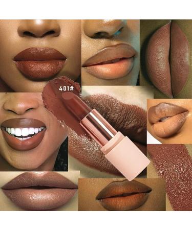 4 Pack Semi Matte Lipstick Set - High Pigment Velvet Matte Finish Waterproof & Long-Lasting Orange Pink Tones for Women - Buy Online on GoSupps.com