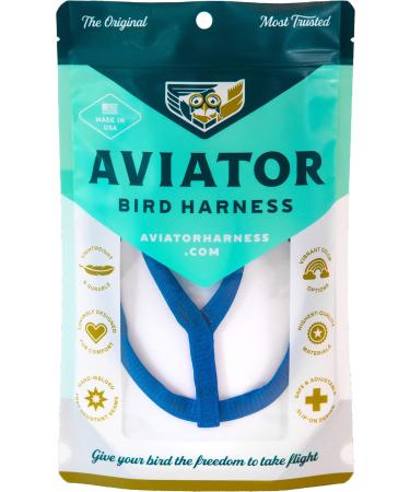The AVIATOR Bird Harness & Leash Made in America XS Blue - Buy Online on GoSupps.com